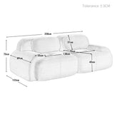 2-Sitzer-Schlafsofa aus dunkelgrauem Stoff mit Seitentaschen, modernes Schlafsofa