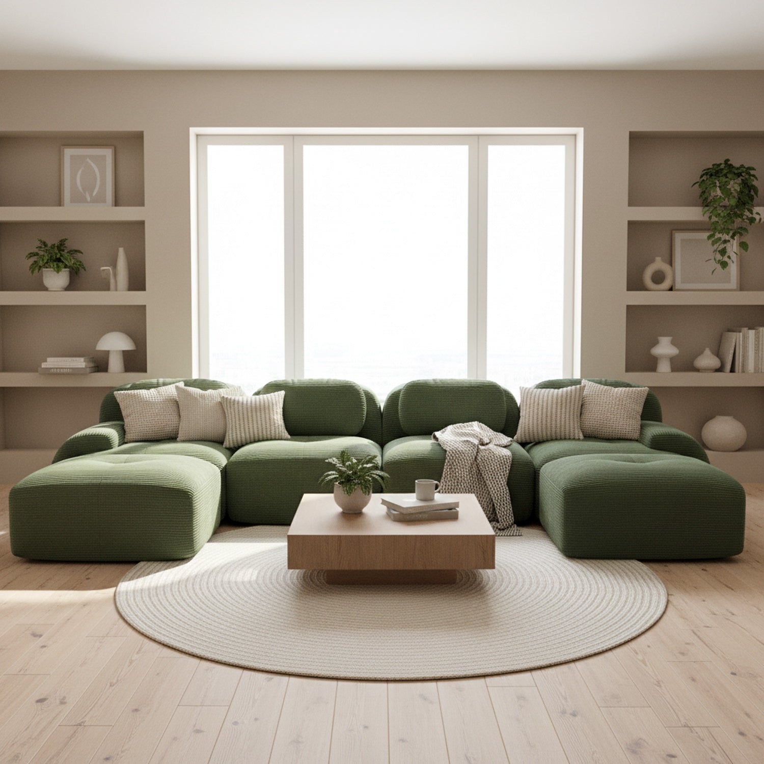 2-seater sofa bed in dark gray fabric with side pockets, modern convertible sofa