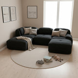 2-Sitzer-Schlafsofa aus dunkelgrauem Stoff mit Seitentaschen, modernes Schlafsofa