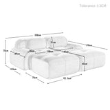 2-Sitzer-Schlafsofa aus dunkelgrauem Stoff mit Seitentaschen, modernes Schlafsofa