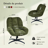 Adjustable Ergonomic Office Armchair Pivoting with fabric armrests white loop - Thomasina