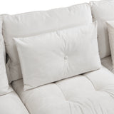 2-Sitzer-Sofa aus beigem Stoff im skandinavischen Stil – AHBARM