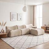 Canapé modulaire chenille kaki 3 place