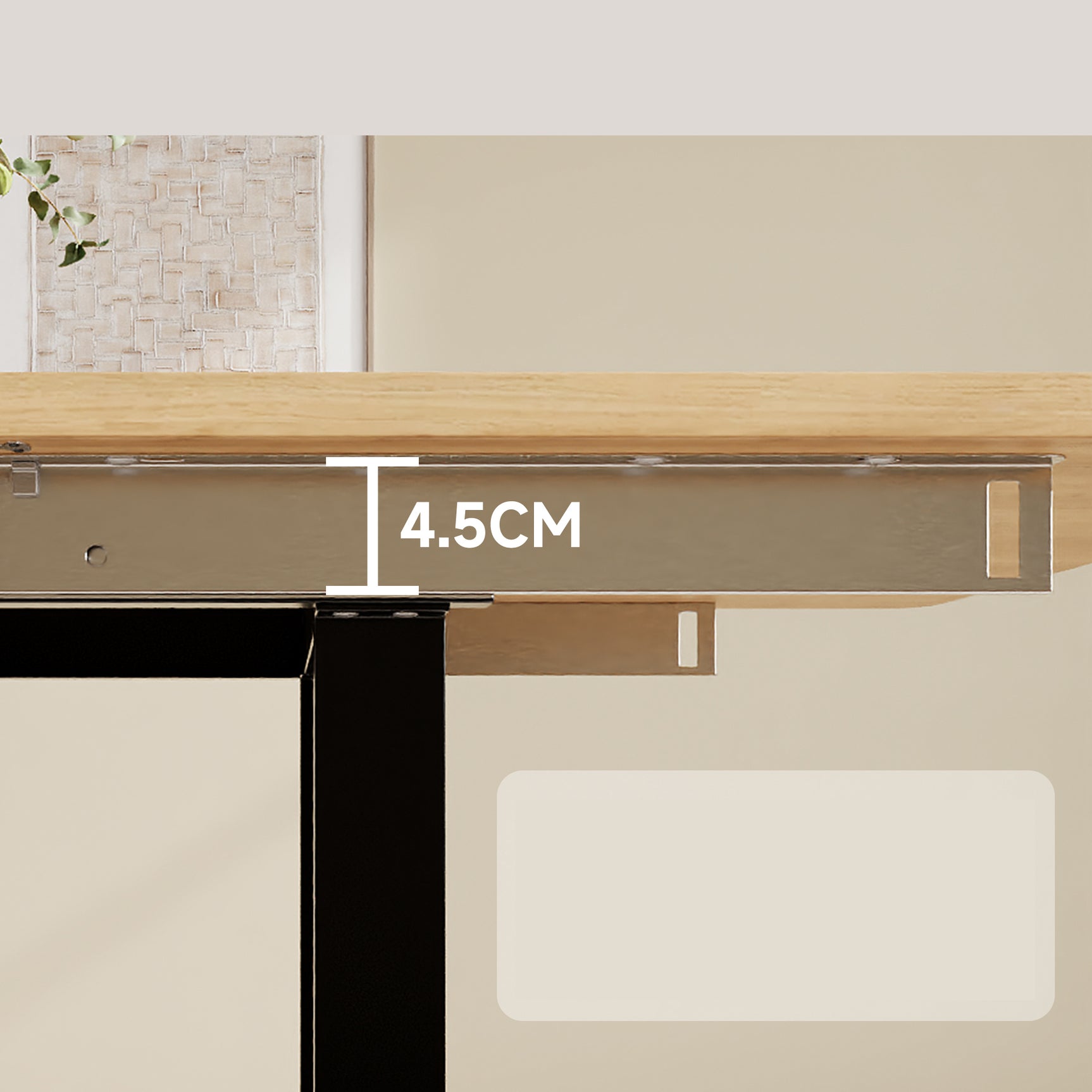 Table à manger extensible aspect chêne à trois rallonges avec pieds métalliques