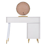 Ensemble coiffeuse élégante avec miroir HD rétroéclairé par LED, meuble latéral réglable et tiroir coulissant, 100 x 40 x 78 cm
