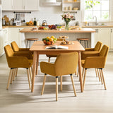 Set of 2 industrial dining chairs with suede armrests - Cromwell
