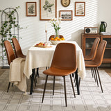 Set of 4 industrial dining chairs in suede - Charlton