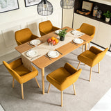 Set of 2 industrial dining chairs with suede armrests - Cromwell