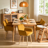 Set of 2 industrial dining chairs with suede armrests - Cromwell