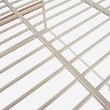 2 -seater mezzanine bed (140x200) with slatted box spring with industrial white and wood style (mattress not included) - up