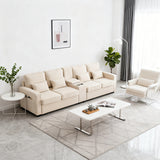 2-Sitzer-Sofa aus beigem Stoff im skandinavischen Stil – AHBARM