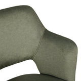 Lot de 2 chaises de salle à manger scandinaves avec accoudoirs en tissu résistant aux animaux et assise rembourrée, vert - AKANJI CC