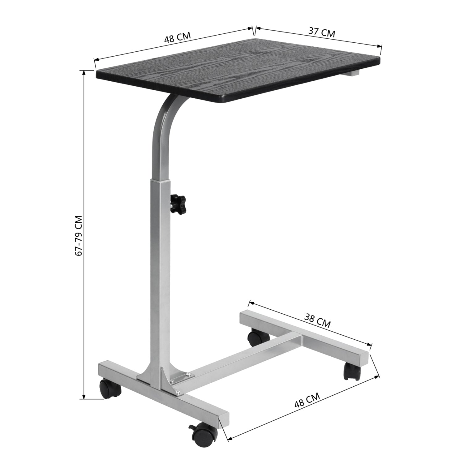 Table de lit/Support ordinateur pc à roulettes,roulettes, hauteur réglable - BELLO
