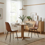Set of 4 industrial dining chairs in suede - Charlton