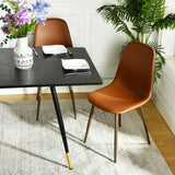 Set of 4 industrial dining chairs in suede - Charlton