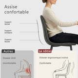 Ensemble de salle à manger de style scandinave comprenant une table ronde en chêne et 4 chaises gris