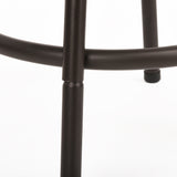 Lot de 6 tabourets de bar industriels pivotants avec dossier en tissu marron - HAILEY 24