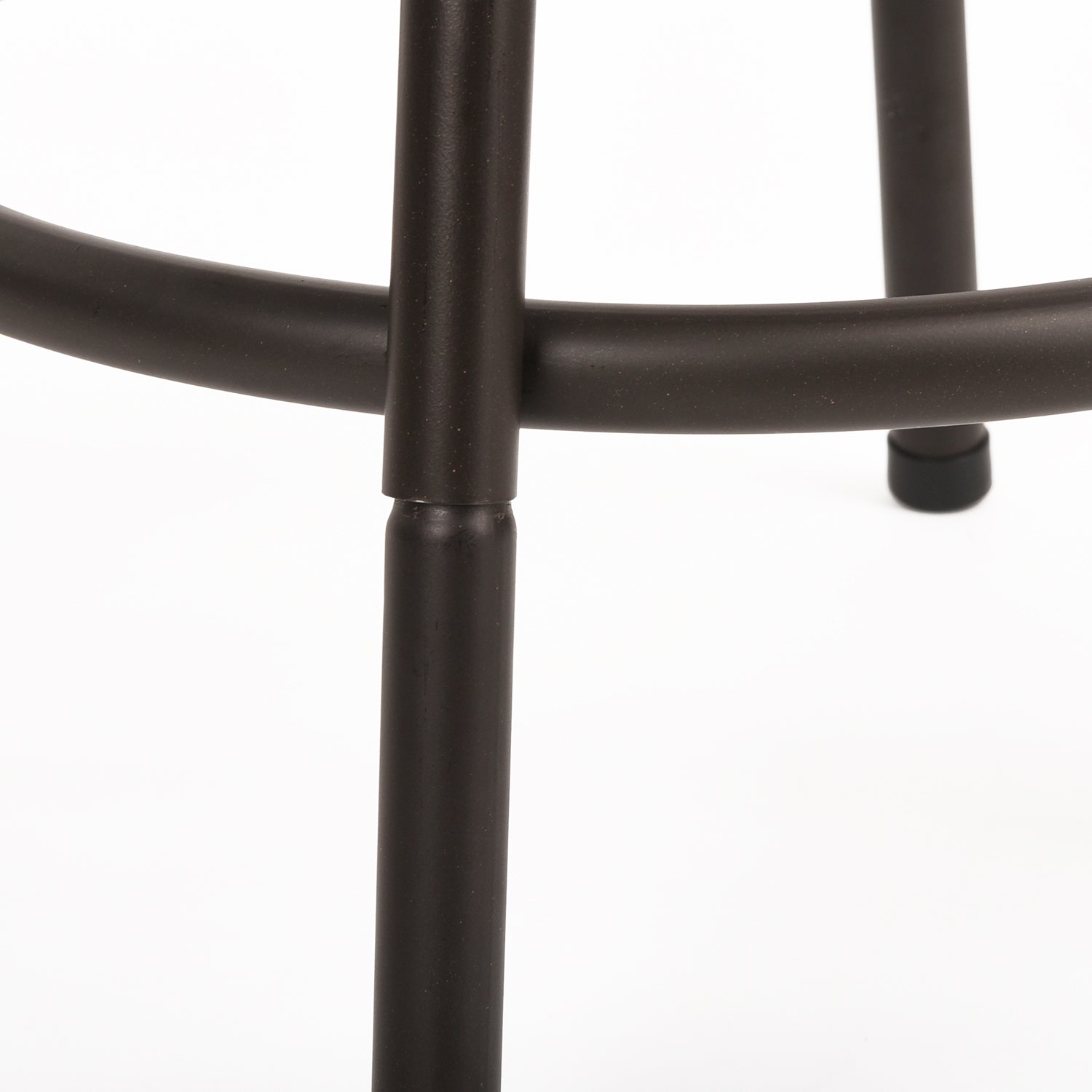Lot de 6 tabourets de bar industriels pivotants avec dossier en tissu marron - HAILEY 24