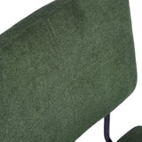 Lot de 2 tabourets de bar industriels avec dossier en tissu vert - INDEPENDENCE BAR