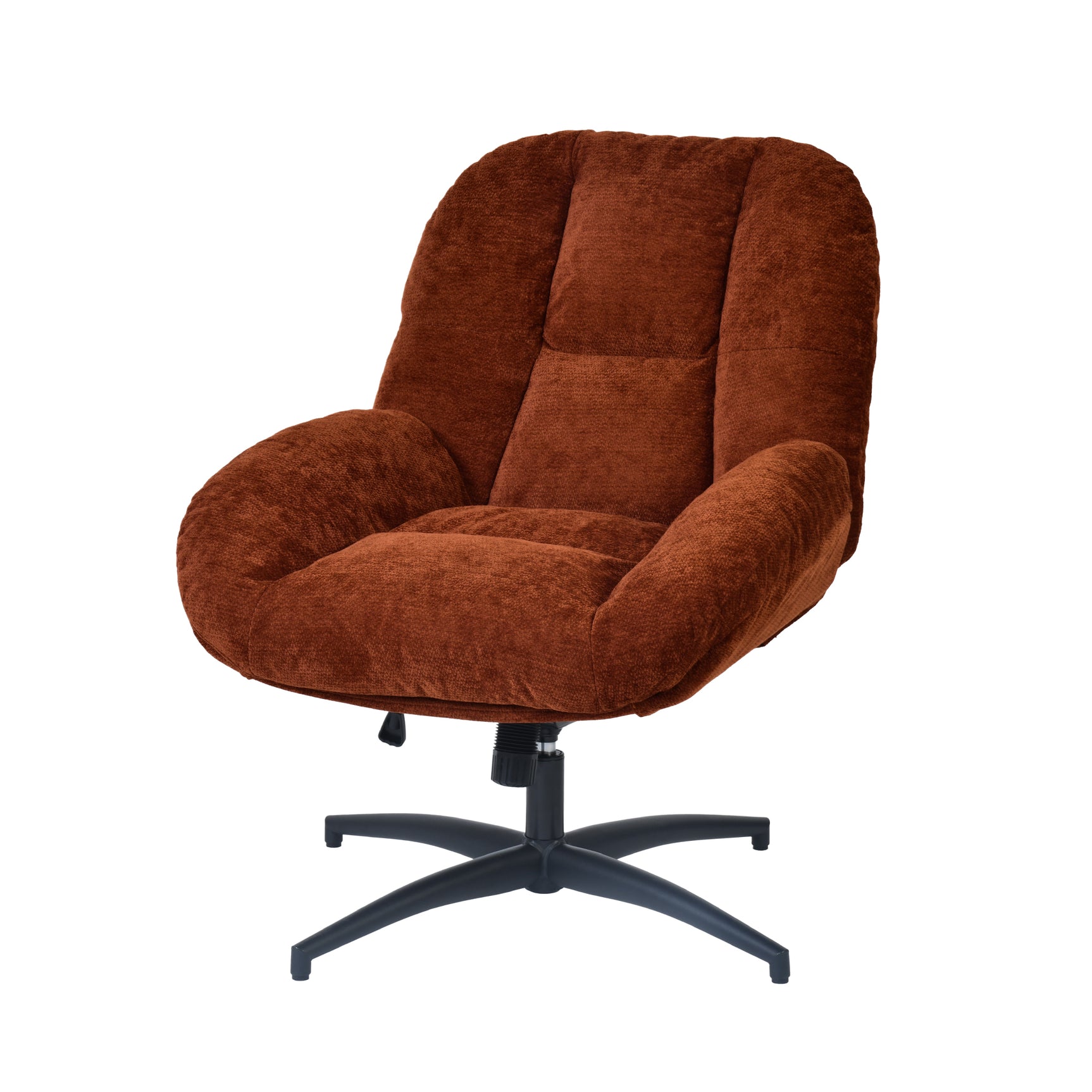 Einstellbare ergonomische Büro -Sessel mit Stoff Armlehnen weiße Schleife - Thomasina