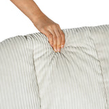 Fauteuil à bascule scandinave en velours côtelé avec accoudoirs pour salon ou chambre à coucher, beige - LITHOPS