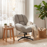 Einstellbare ergonomische Büro -Sessel mit Stoff Armlehnen weiße Schleife - Thomasina