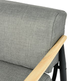 Fauteuil en tissu gris - MOLICA