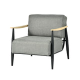 Fauteuil en tissu gris - MOLICA