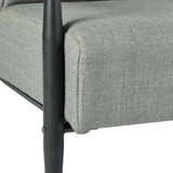 Fauteuil en tissu gris - MOLICA