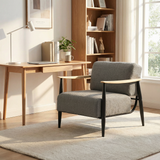 Fauteuil en tissu gris - MOLICA