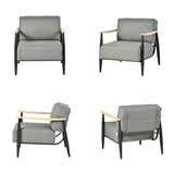 Fauteuil en tissu gris - MOLICA