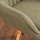 Lot de 6 chaises de salle à manger confortables en tissu vert pivotantes 360° - CARSON FABRIC GREEN 6PCS