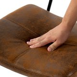 Set of 4 industrial suede dining room chairs - POMONA