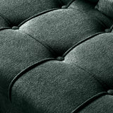 2-seater sofa in green fabric Scandinavian style - AHBARM