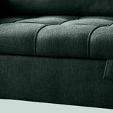 2-seater sofa in green fabric Scandinavian style - AHBARM