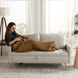 2-Sitzer-Sofa aus beigem Stoff im skandinavischen Stil – AHBARM
