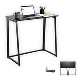 Faltbarer industrieller Desktop in Holz und Black Metall - Ascoli