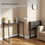 Faltbarer industrieller Desktop in Holz und Black Metall - Ascoli