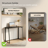 Faltbarer industrieller Desktop in Holz und Black Metall - Ascoli