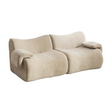 Canapé modulaire chenille kaki clair 2 places
