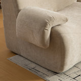 Canapé modulaire chenille kaki clair 2 places
