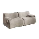 Canapé modulaire chenille gris 2 places
