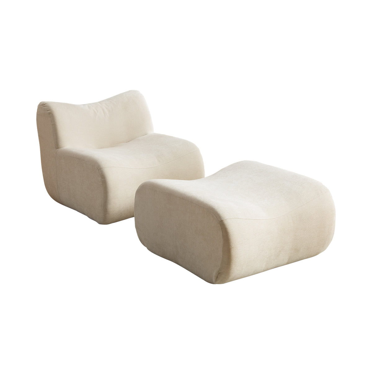 Canapé modulaire chenille beige 1 place