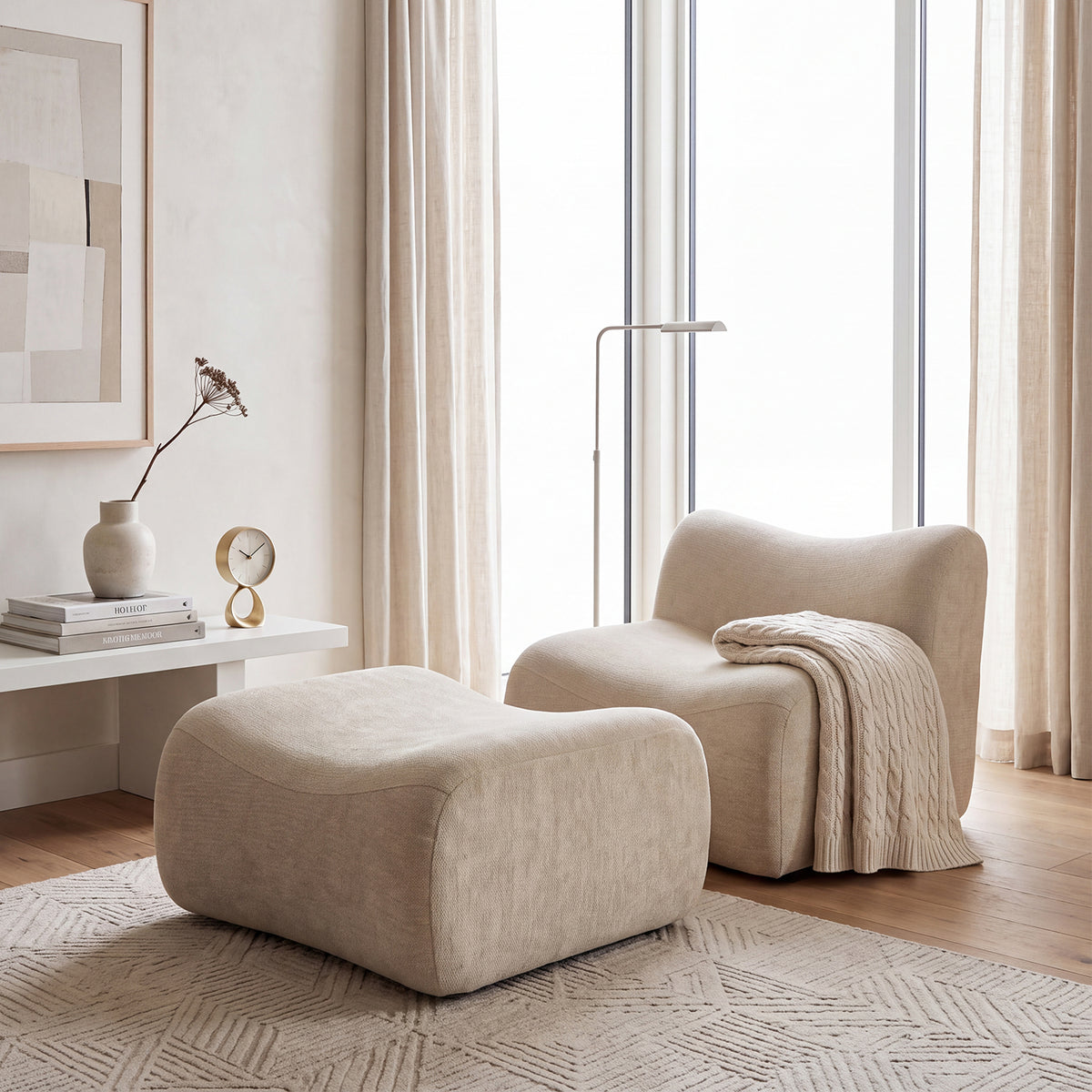 Canapé modulaire chenille kaki 1 place