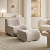 Canapé modulaire chenille gris 1 place