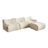 Canapé modulaire chenille beige 3 place
