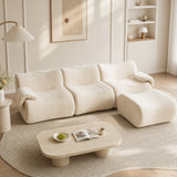 Canapé modulaire chenille beige 3 place