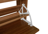 Meuble à chaussures en noyer 60x24x110 cm avec 2 portes en rotin, 1 tiroir et étagères réglables