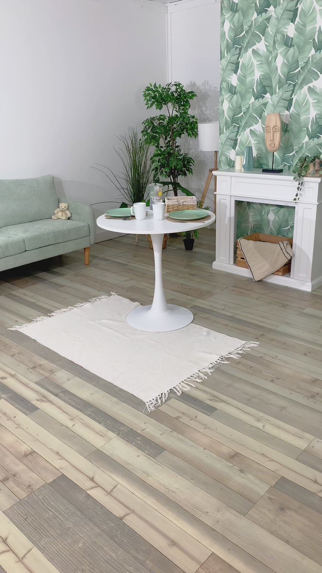 Lot de 2 fauteuils de salle à manger scandinaves avec accoudoirs en tissu beige - CROMWELL