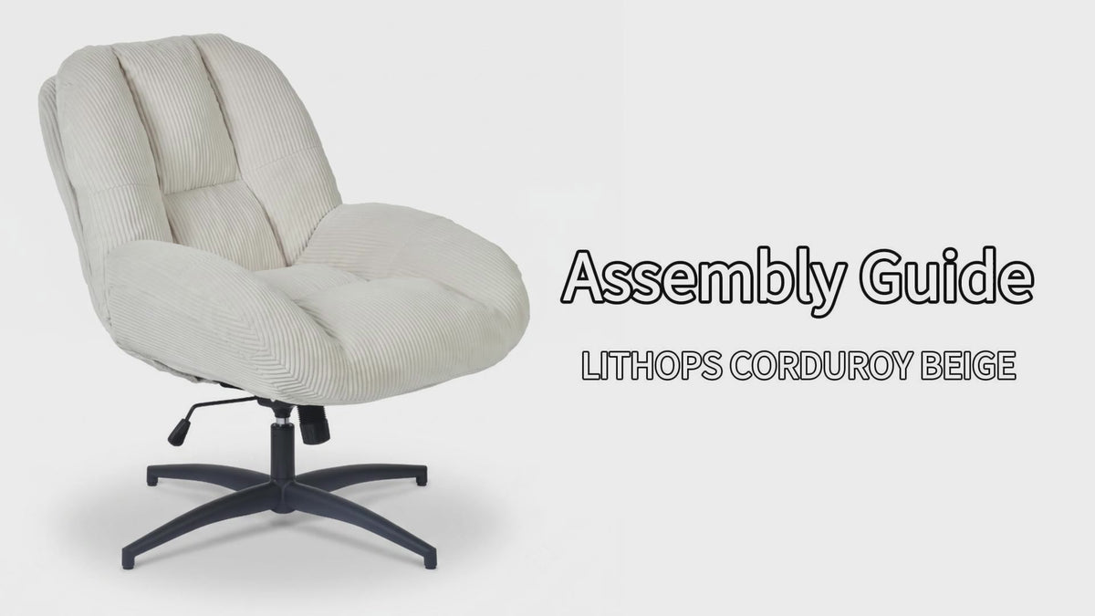 Einstellbare ergonomische Büro -Sessel mit Stoff Armlehnen weiße Schleife - Thomasina